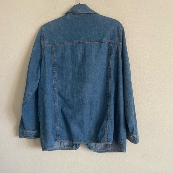 Mainstreet Blues stretch Blue Denim Jacket size 18W cotton lightweight timeless - Picture 6 of 8